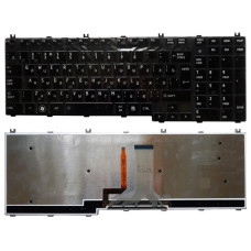 Клавиатура для ноутбука Toshiba Satellite A500 L350 L355 L500 L550 P200 P300 черная с подсветкой