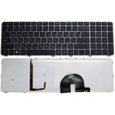 Клавиатура для ноутбука HP Envy 17 черная c бронзовой рамкой, с подсветкой