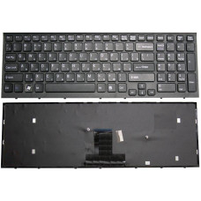 Клавиатура для ноутбука Sony Vaio VPC-EB черная с черной рамкой
