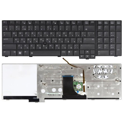 Клавиатура для ноутбука HP Elitebook 8740W черная с подсветкой