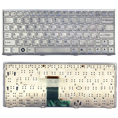 Клавиатура для ноутбука Sony Vaio VPC-W серебристая