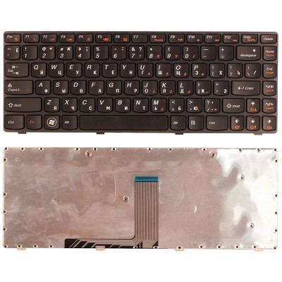 Клавиатура для ноутбука Lenovo Ideapad B470 V470 черная с рамкой