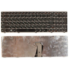 Клавиатура для ноутбука Lenovo IdeaPad Z560 Z565 G570 G770 черная с серой рамкой