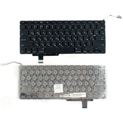 Клавиатура для ноутбука Macbook A1297 черная, плоский Enter