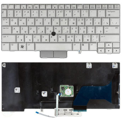 Клавиатура для ноутбука HP EliteBook 2740P серебристая