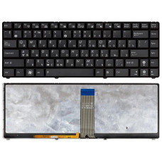 Клавиатура для ноутбука Asus UL20 Eee PC 1201 черная с рамкой с подсветкой