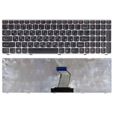 Клавиатура для ноутбука Lenovo IdeaPad Z560 Z565 G570 G770 черная с бронзовой рамкой