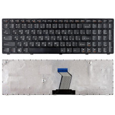 Клавиатура для ноутбука Lenovo IdeaPad B570 B580 V570 Z570 Z575 B590 черная с черной рамкой