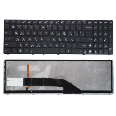 Клавиатура для ноутбука Asus K50 K60 K70 черная с подсветкой
