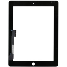 Сенсорное стекло (тачскрин) для iPad 3/4 черное OEM
