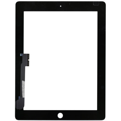 Сенсорное стекло (тачскрин) для iPad 3/4 черное OEM