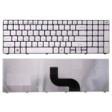 Клавиатура для ноутбука Packard Bell TM81 TM86 TM87 TM89 TM94 TX86/NV50 серебристая