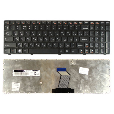 Клавиатура для ноутбука Lenovo IdeaPad Y570 черная рамка черная
