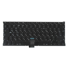 Клавиатура для ноутбука MacBook A1369 2011+  черная с подсветкой, большой ENTER