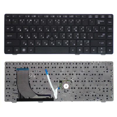 Клавиатура для ноутбука HP ProBook 6360b черная с рамкой