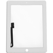 Сенсорное стекло (тачскрин) для iPad 3/4 белое OEM