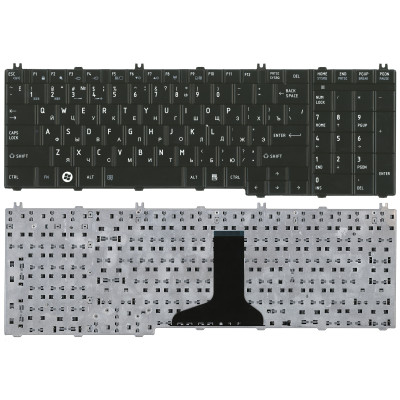 Клавиатура для ноутбука Toshiba Satelite C650 L650 L670 глянцевая черная