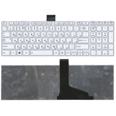 Клавиатура для ноутбука Toshiba Satellite L850 L875 L870 L855  белая c белой рамкой