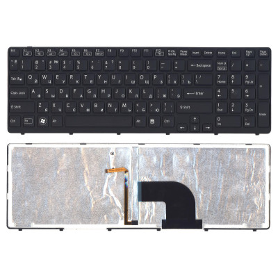 Клавиатура для ноутбука Sony Vaio SVE15  черная с подсветкой