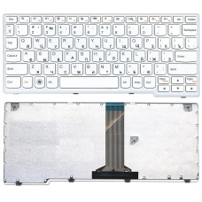Клавиатура для ноутбука Lenovo IdeaPad S205 белая с рамкой