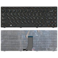 Клавиатура для ноутбука Lenovo IdeaPad Z470 G470AH G470GH Z370 черная с темной рамкой