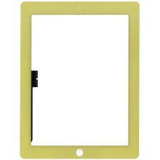 Сенсорное стекло (тачскрин) для iPad 3/4 желтое