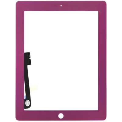Сенсорное стекло (тачскрин) для iPad 3/4 фиолетовое