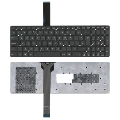Клавиатура для ноутбука Asus K55 черная без рамки (вертикальный Enter)