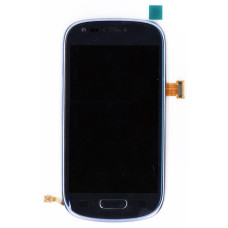Дисплей для Samsung Galaxy S3 III mini GT-I8190 синий с рамкой