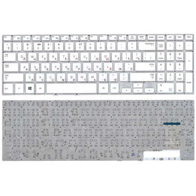Клавиатура для ноутбука Samsung NP370R5E NP510R5E белая