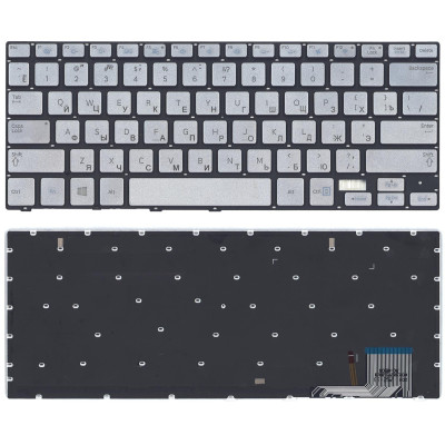 Клавиатура для ноутбука Samsung 740U3E NP740U3E серебристая
