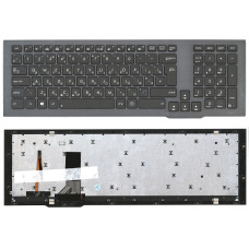 Клавиатура для ноутбука Asus G75V G75VW черная с рамкой и подсветкой