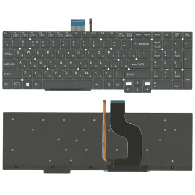 Клавиатура для ноутбука Sony Vaio SVT15 черная с подсветкой