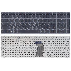Клавиатура для ноутбука Lenovo IdeaPad G500 G700 черная с серой рамкой