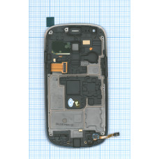 Дисплей для Samsung Galaxy S3 III mini GT-I8190 черный с рамкой