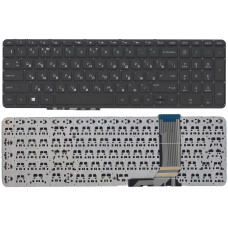 Клавиатура для ноутбука HP Envy 15-j000 черная без рамки, плоский Enter