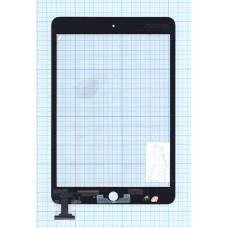 Сенсорное стекло (тачскрин) Ipad mini 2 (retina) (A1432 A1454 A1455) черное OEM