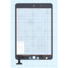 Сенсорное стекло (тачскрин) Ipad mini 2 (retina) (A1432 A1454 A1455) белое