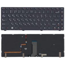 Клавиатура для ноутбука Lenovo IdeaPad Y480 черная с подсветкой
