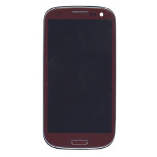 Дисплей для Samsung Galaxy S3 GT-I9300 Garnet Red красный с рамкой