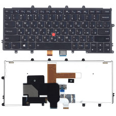 Клавиатура для ноутбука Lenovo X240i X250 X260 X270 черная с подсветкой