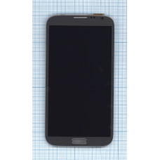 Дисплей для Samsung Galaxy Note 2 GT-N7100 серый титан с рамкой