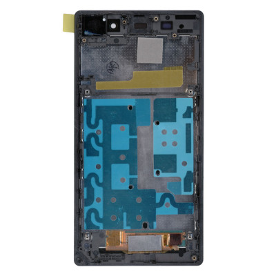 Дисплей для Sony Xperia Z1 черный с рамкой