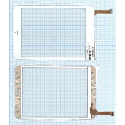 Сенсорное стекло (тачскрин) DH-0736A1-PG-FPC белое