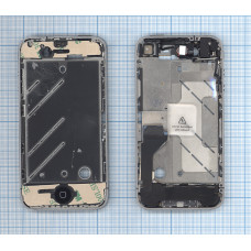 Средняя и боковая рамки в сборе для Apple IPhone 4G silver