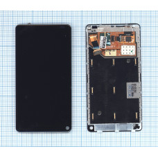 Дисплей для Nokia N9 черный с рамкой