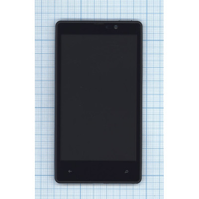 Дисплей для Nokia Lumia 820 черный с рамкой