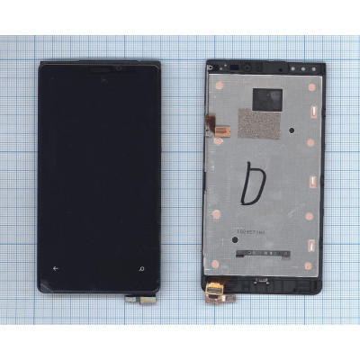 Дисплей для Nokia Lumia 920 черный с рамкой
