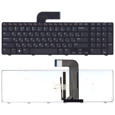 Клавиатура для ноутбука Dell Inspiron 17R N7110 черная с рамкой с подсветкой