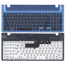 Клавиатура для ноутбука Samsung 355V5C 350V5C NP355V5C NP355V5C-A01 BA75-04093C черная рамка синяя